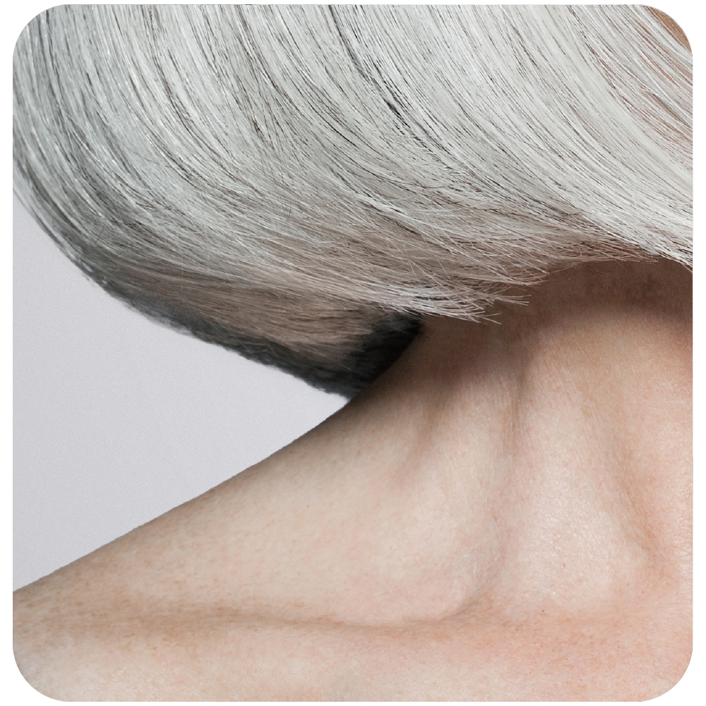 Detailaufnahme von Haut und Haar